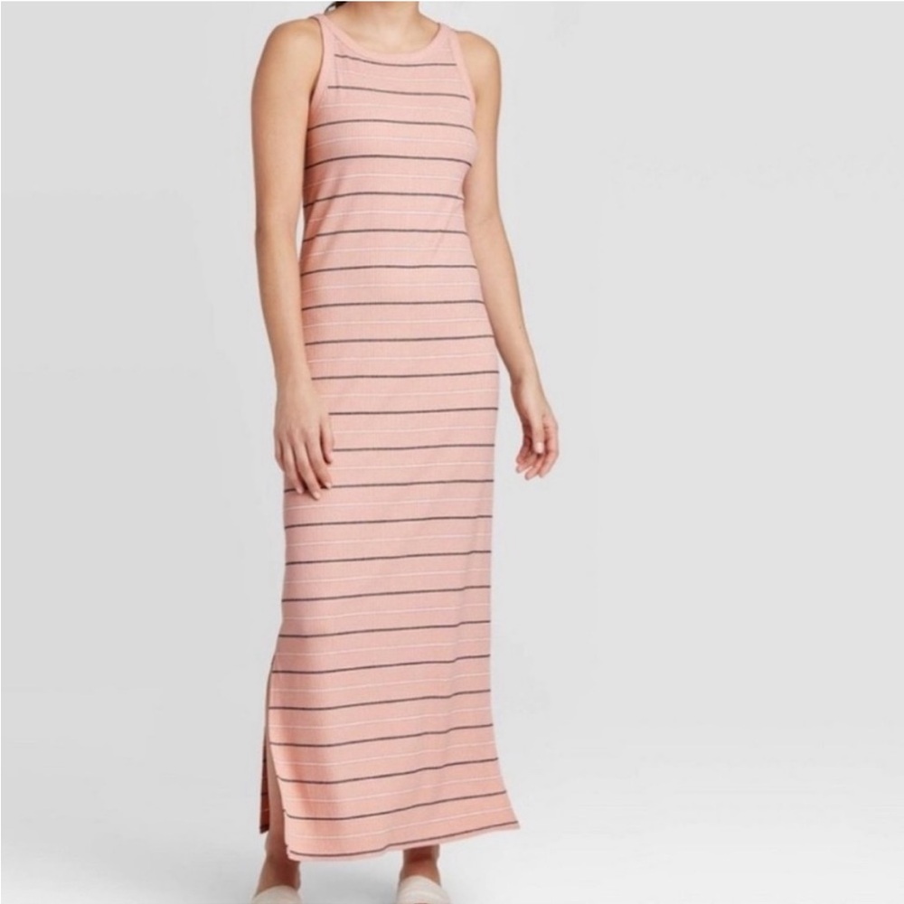 Striped Pink Maxi Dress